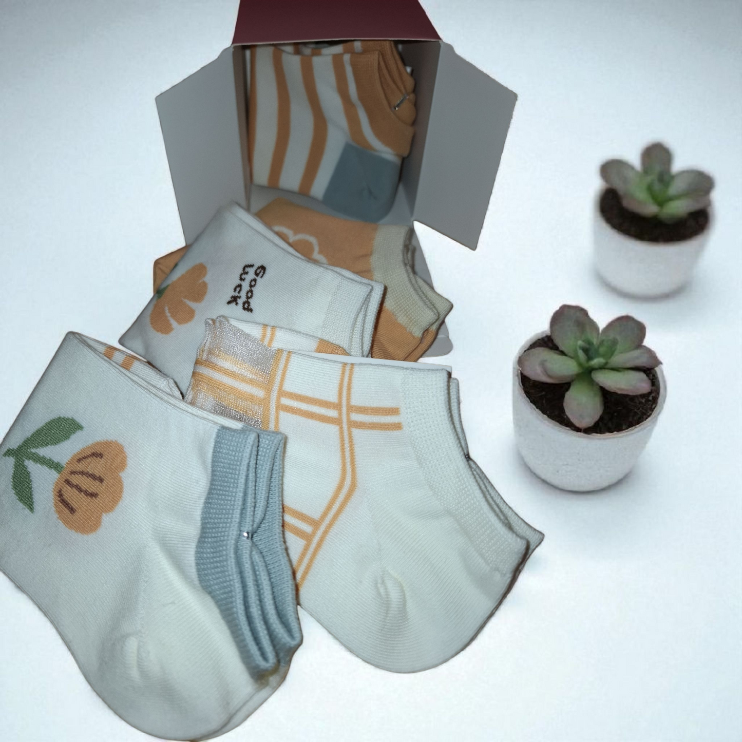 Box 5 socquettes fleurs