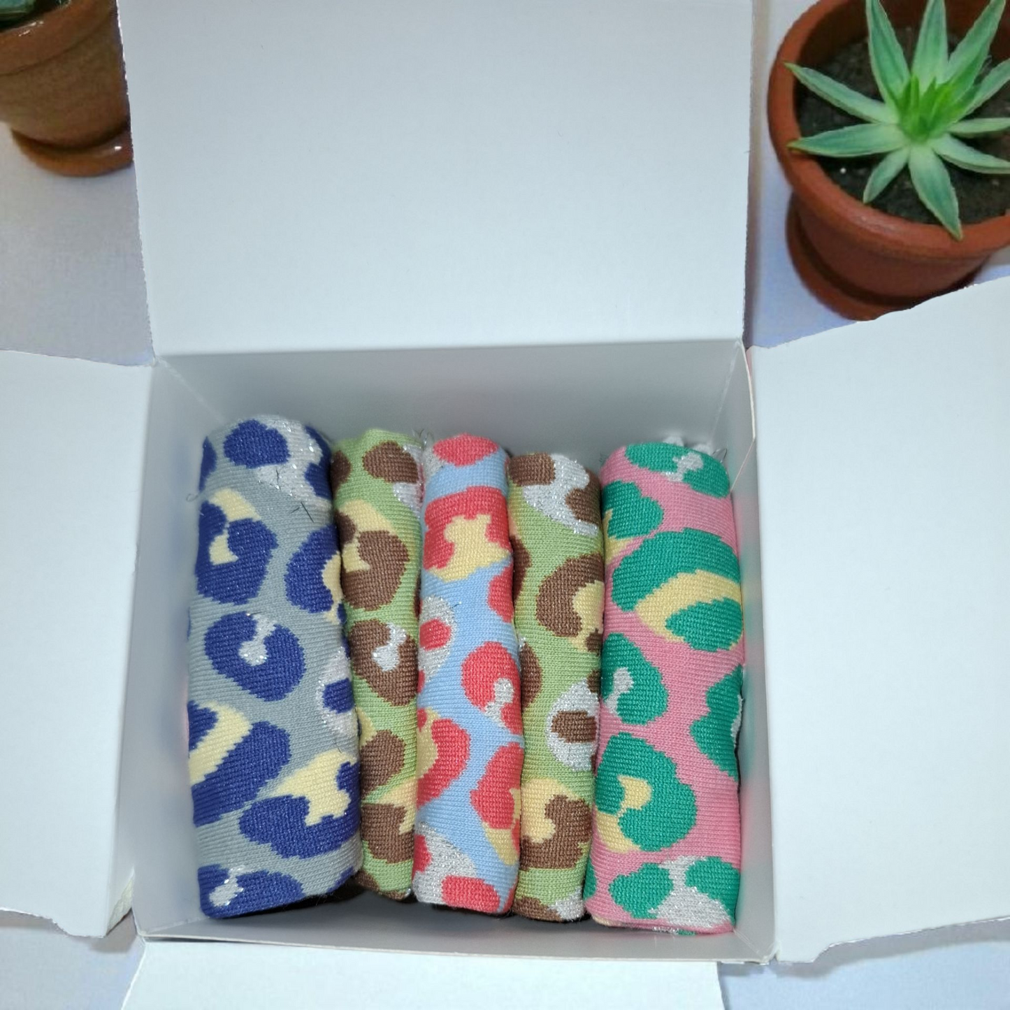 Box 5 socquettes léopard