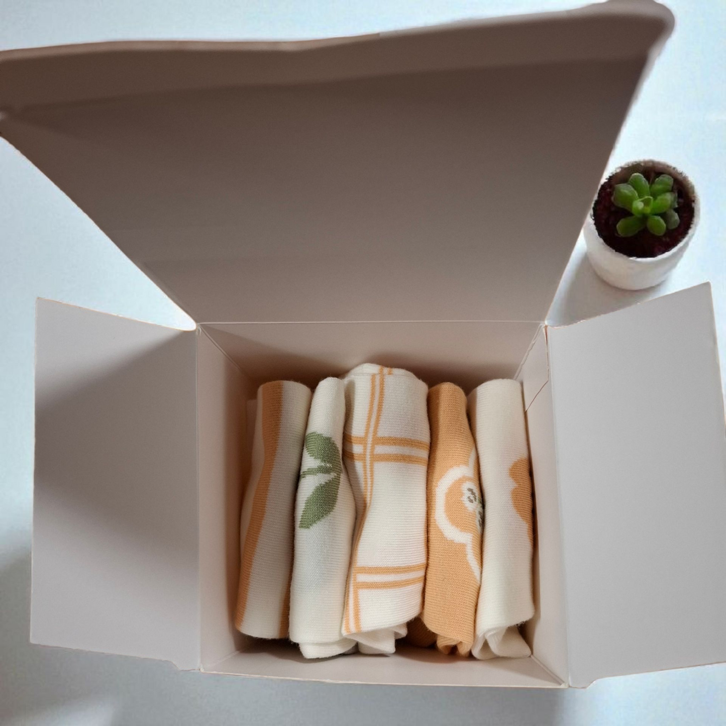 Box 5 socquettes fleurs